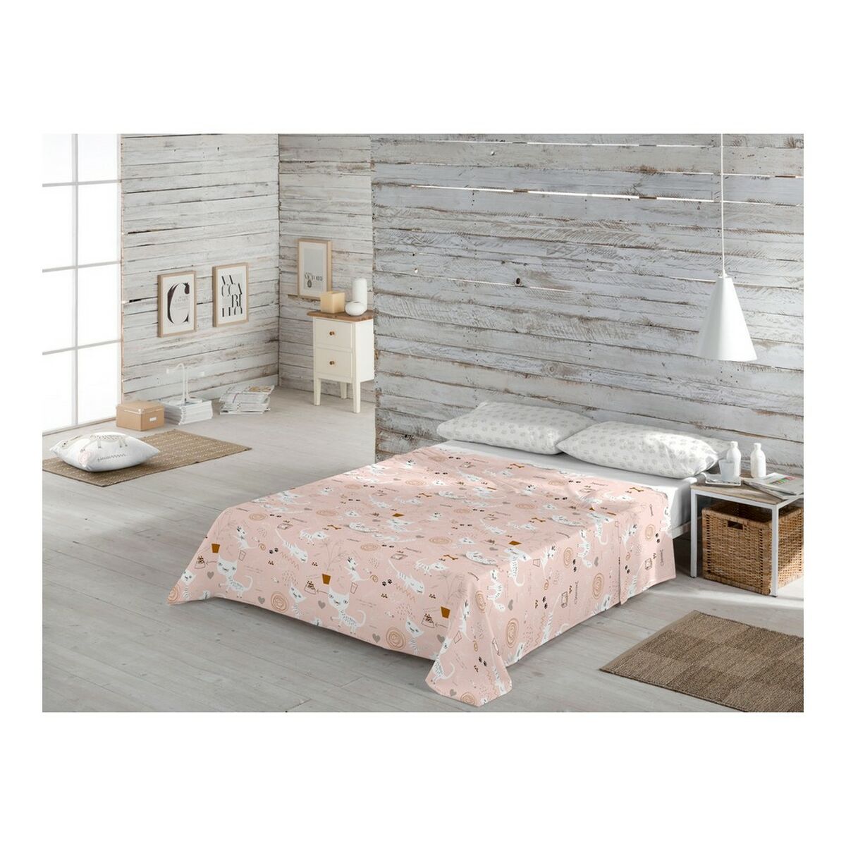 Jeu de draps Panzup Gatos 4 Lit king size 260 x 270 cm